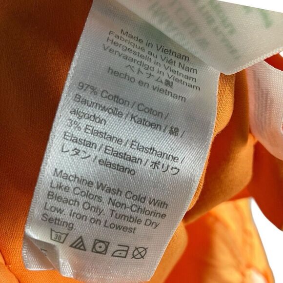 J Crew Shorts Womens 0 Orange 4” Stretch Chino H5806 Classic Bright Colorful - Picture 5 of 10